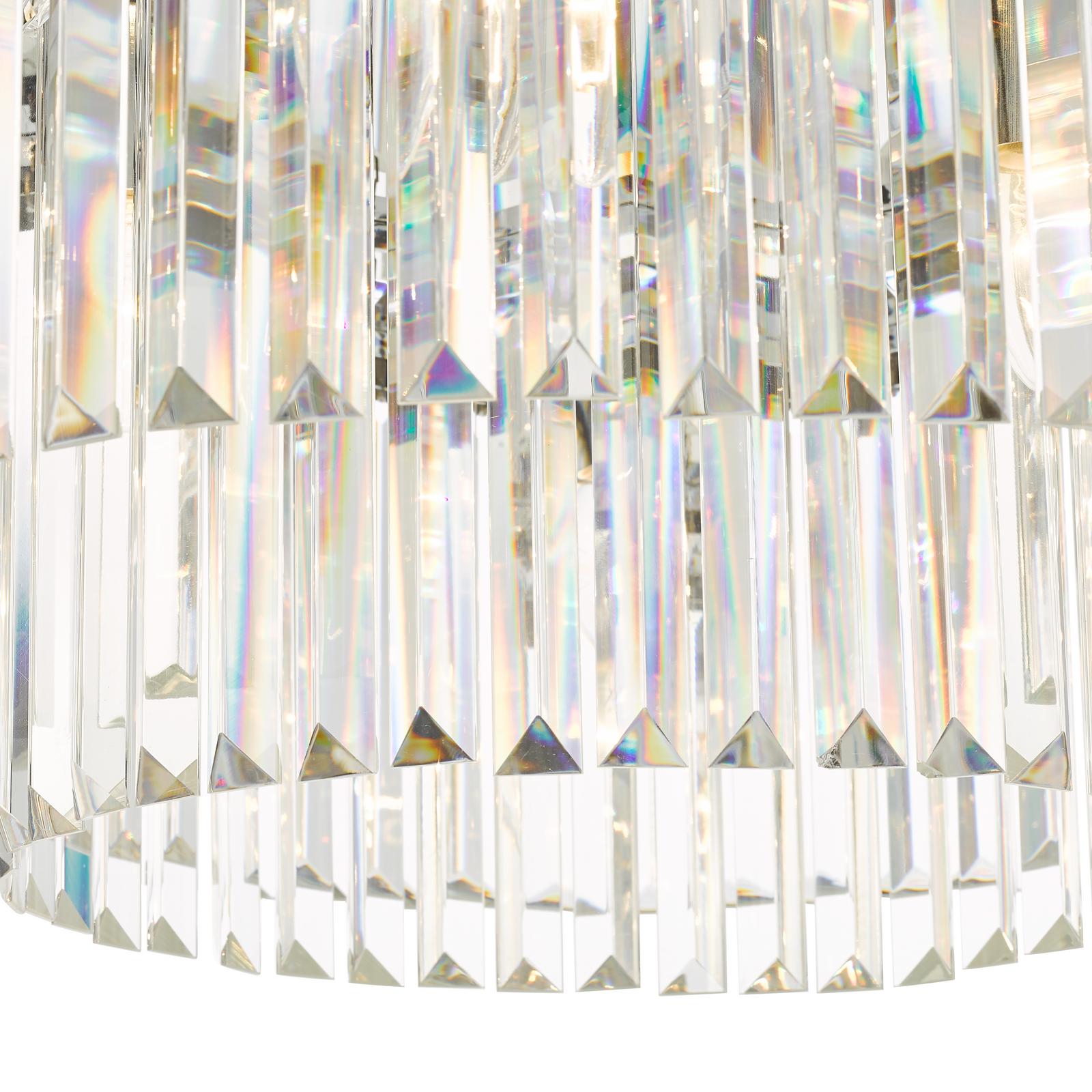 Celeus 6 Light Flush Matt Anthracite & Crystal
