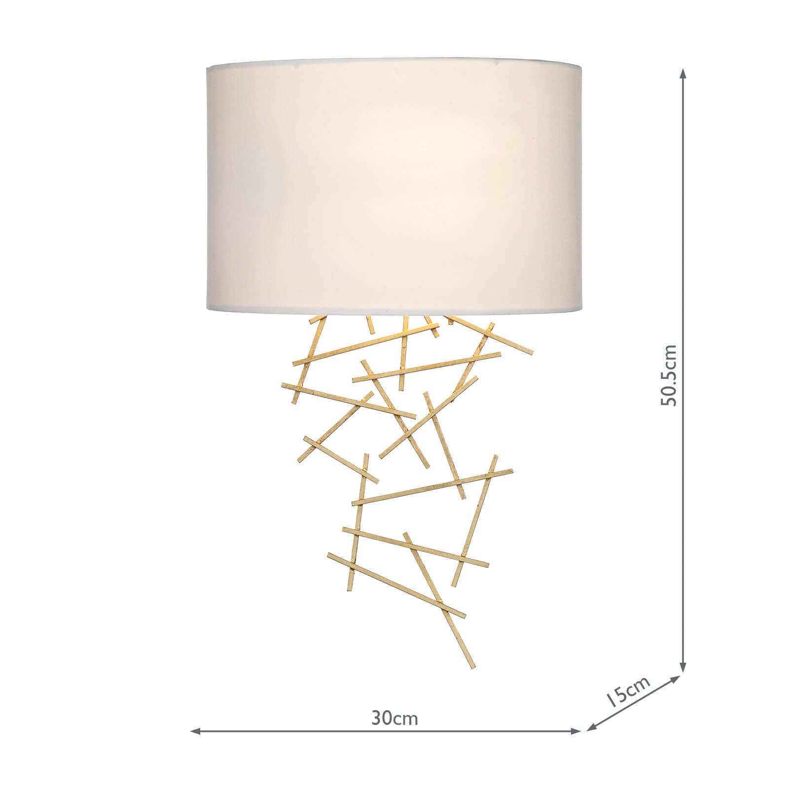 Cevero Wall Light Gold With Shade