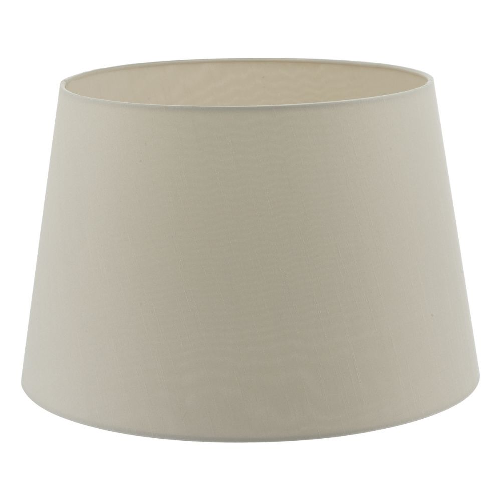 Cezanne Taupe Faux Silk Tapered Drum Shade 35cm
