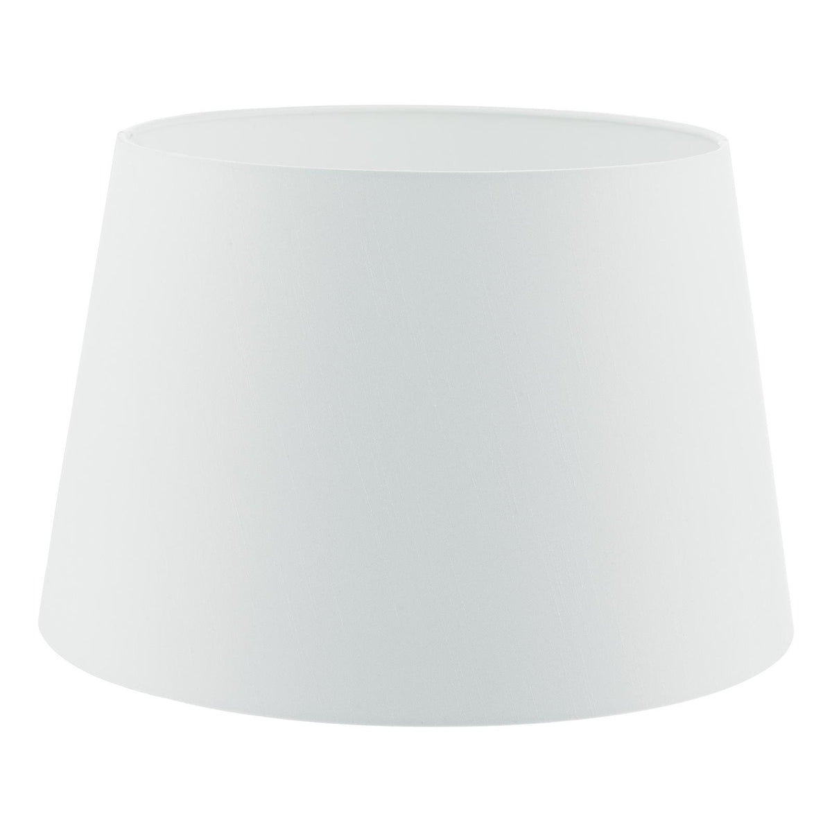 Cezanne White Faux Silk Tapered Drum Shade White 40cm