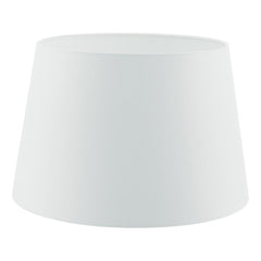 Cezanne White Faux Silk Tapered Drum Shade White 40cm