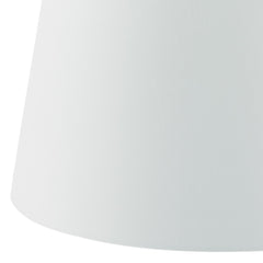 Cezanne White Faux Silk Tapered Drum Shade White 40cm