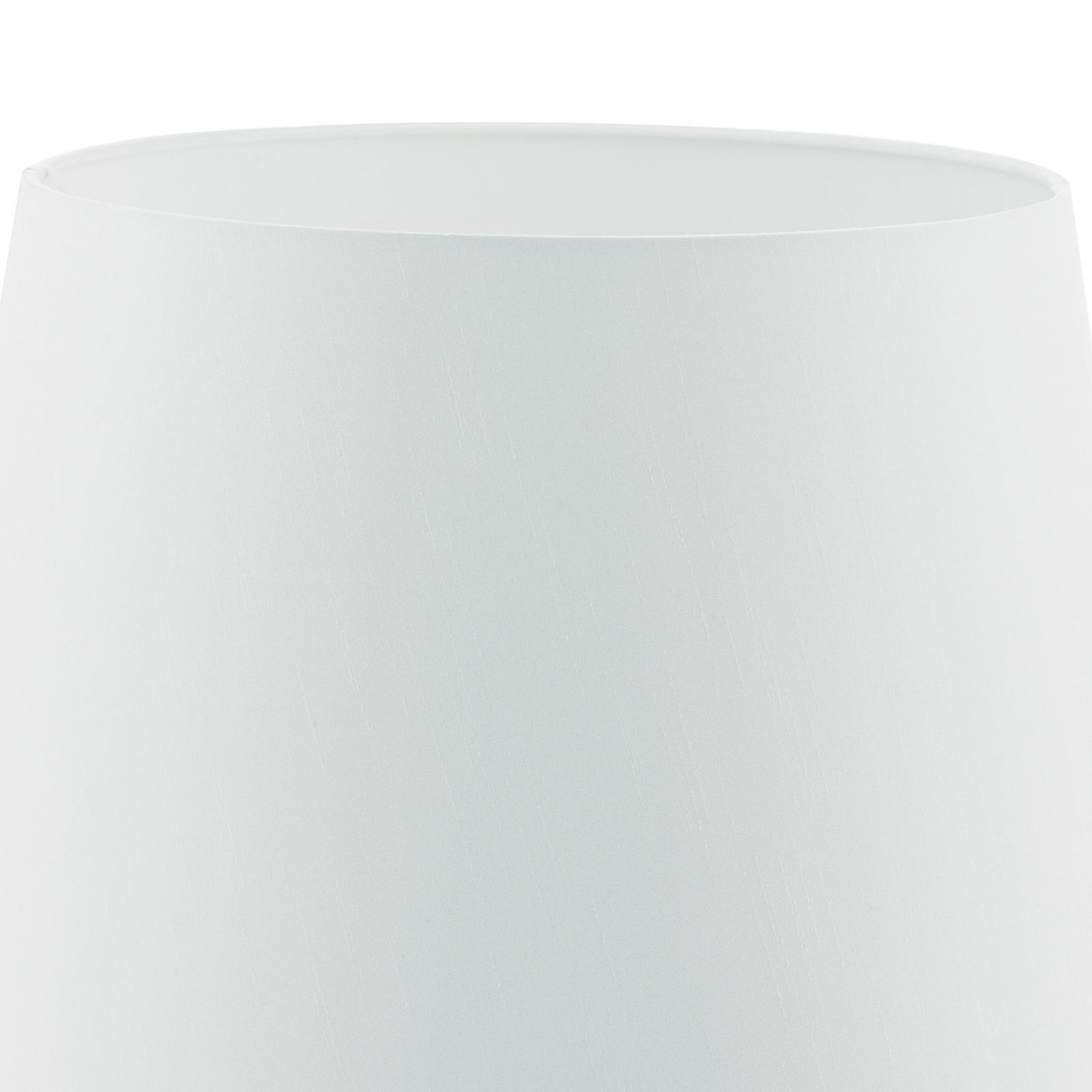 Cezanne White Faux Silk Tapered Drum Shade White 40cm