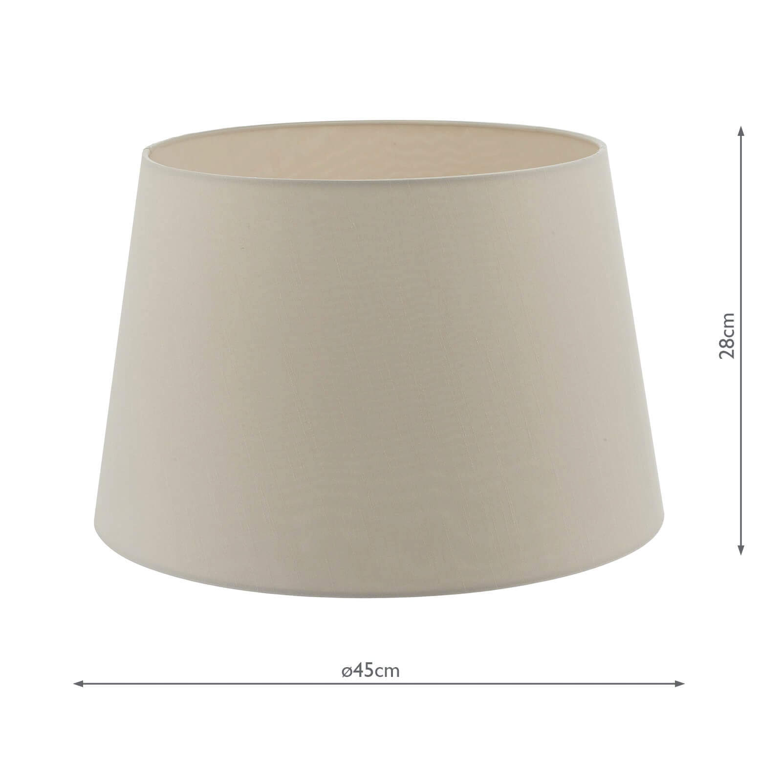 Cezanne Ecru Faux Silk Tapered Drum Shade 45cm