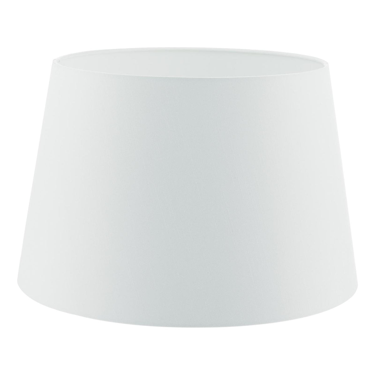 Cezanne White Faux Silk Tapered Drum Shade 45cm