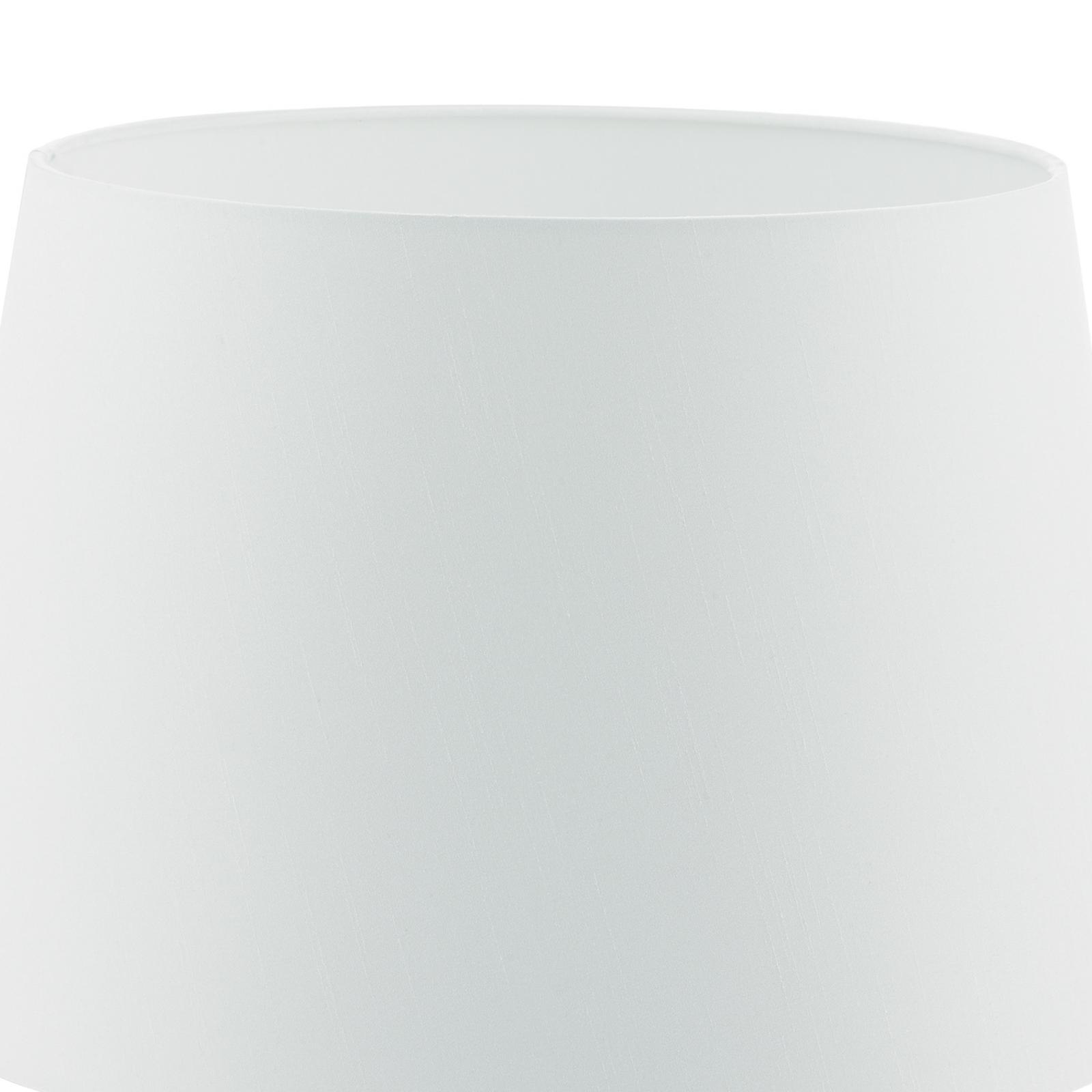 Cezanne White Faux Silk Tapered Drum Shade 45cm