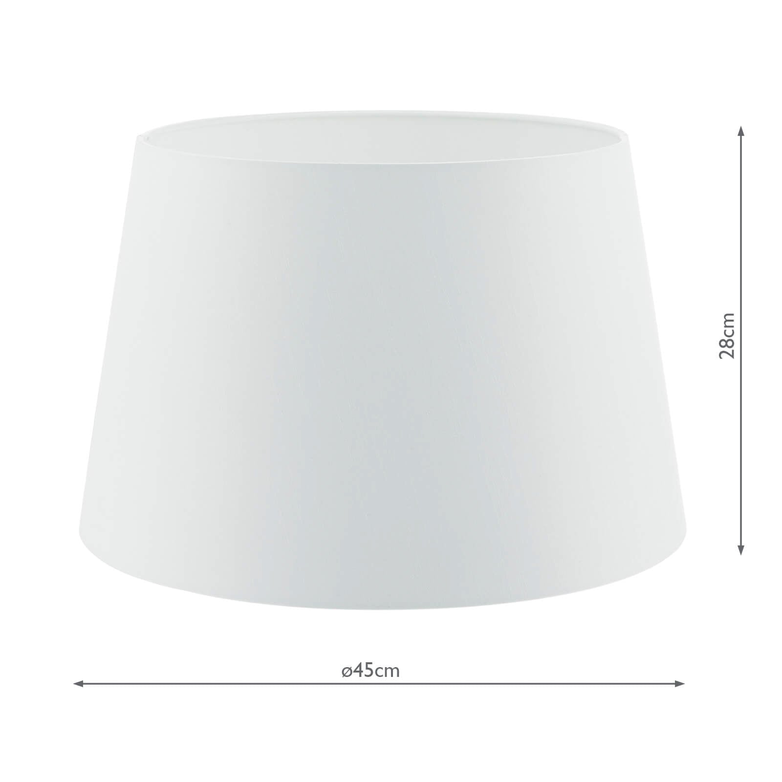 Cezanne White Faux Silk Tapered Drum Shade 45cm
