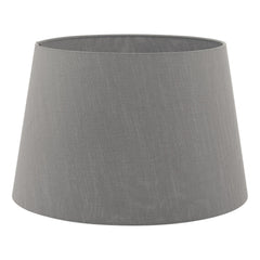 Cezanne Grey Faux Silk Tapered Drum Shade 45cm