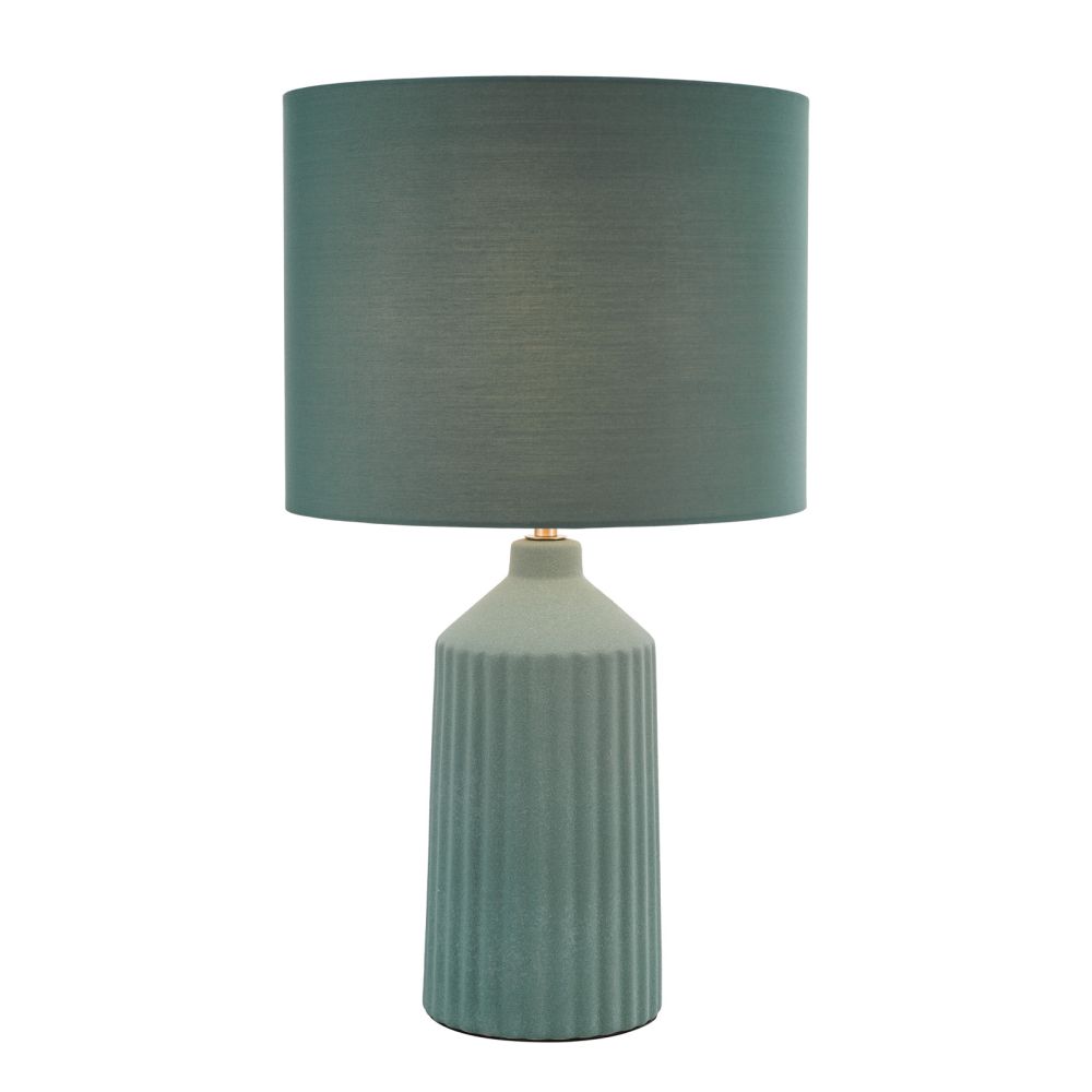 dar Lighting Chloris Large Table Lamp Green With Shade