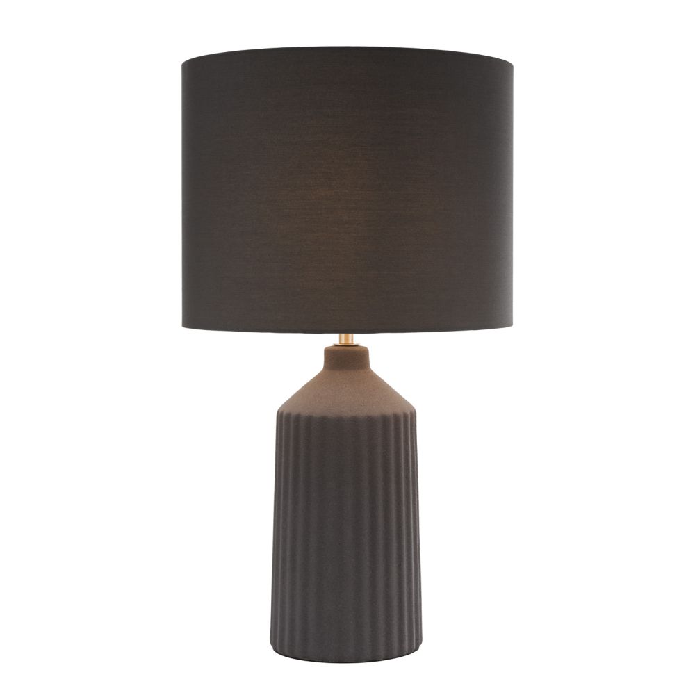 dar Lighting Chloris Large Table Lamp Grey With Shade