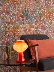 Chrissy Table Lamp Orange Art Glass