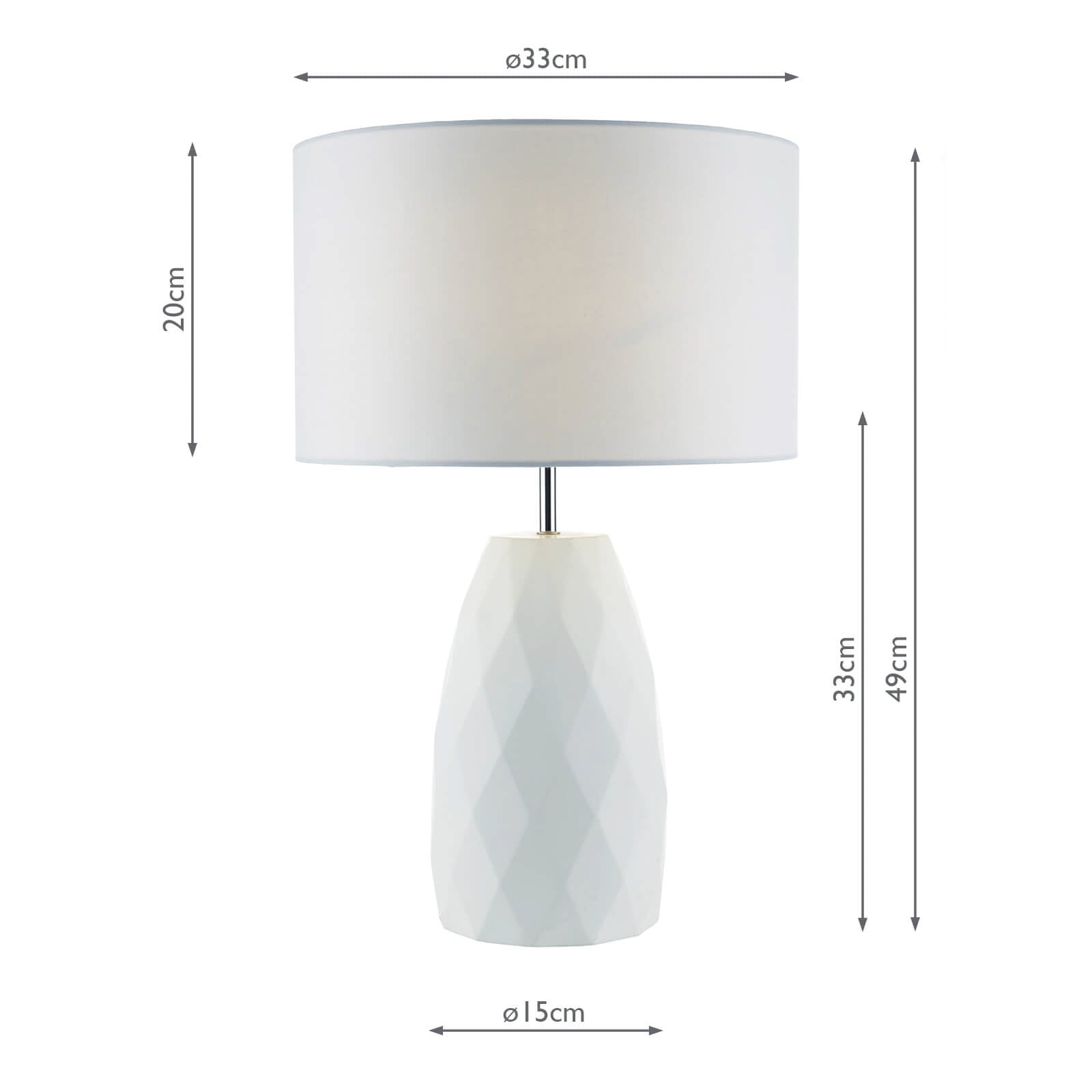 Ciara Table Lamp White With Shade