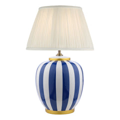 Circus Ceramic Table Lamp Blue & White With Shade