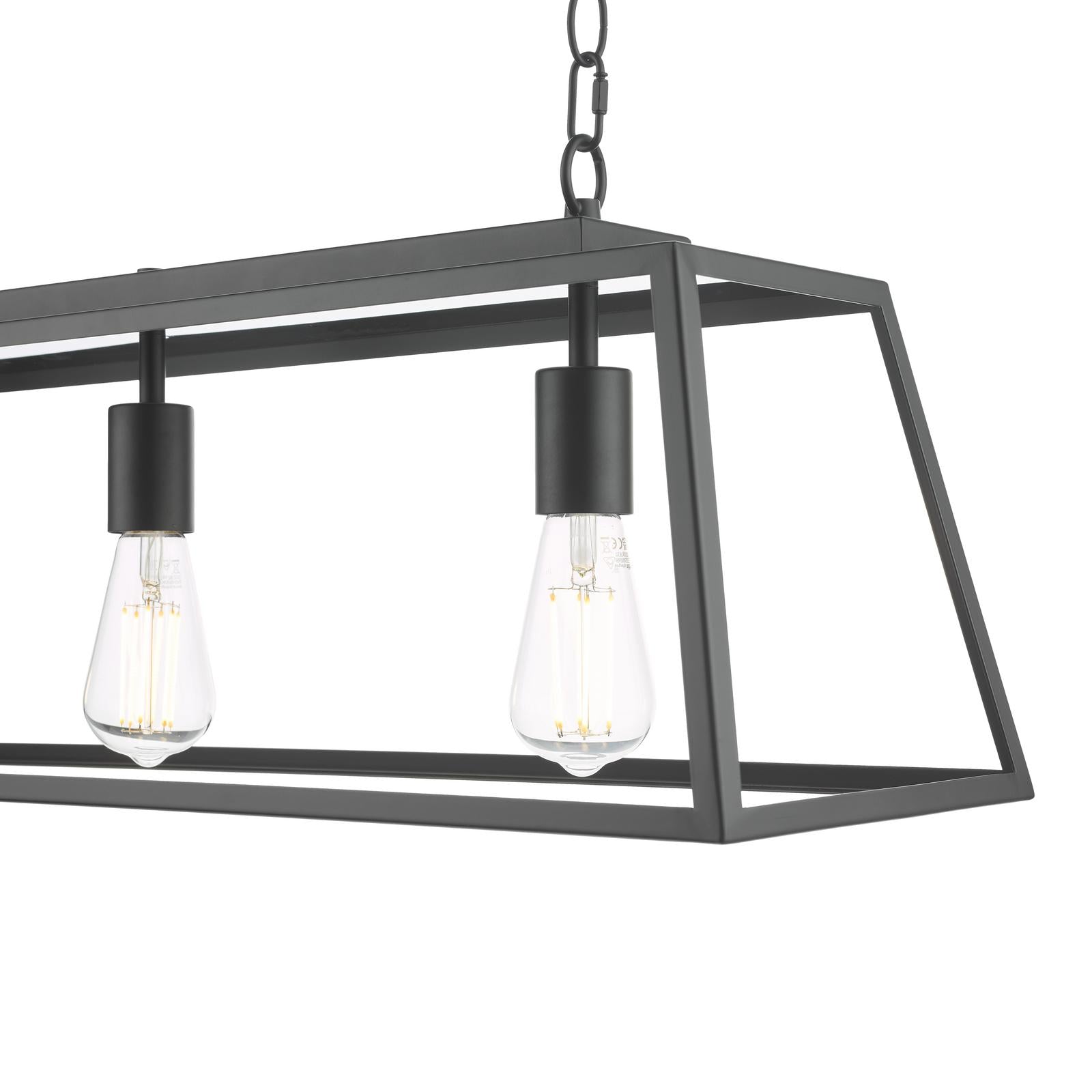 Claudia 3 Light Bar Pendant Matt Black
