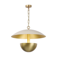 Copenhagen 3 Light Pendant Butter Brass and Coconut