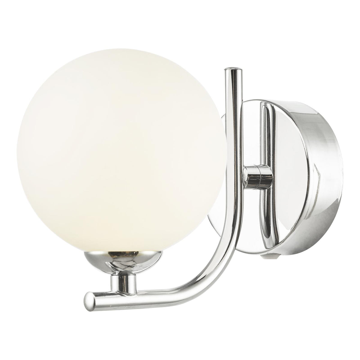 Cradle 1 Light Wall Light Polished Chrome With Opal Glass