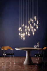 Crystal 12 Light Cluster Pendant Polished Chrome & Crystal