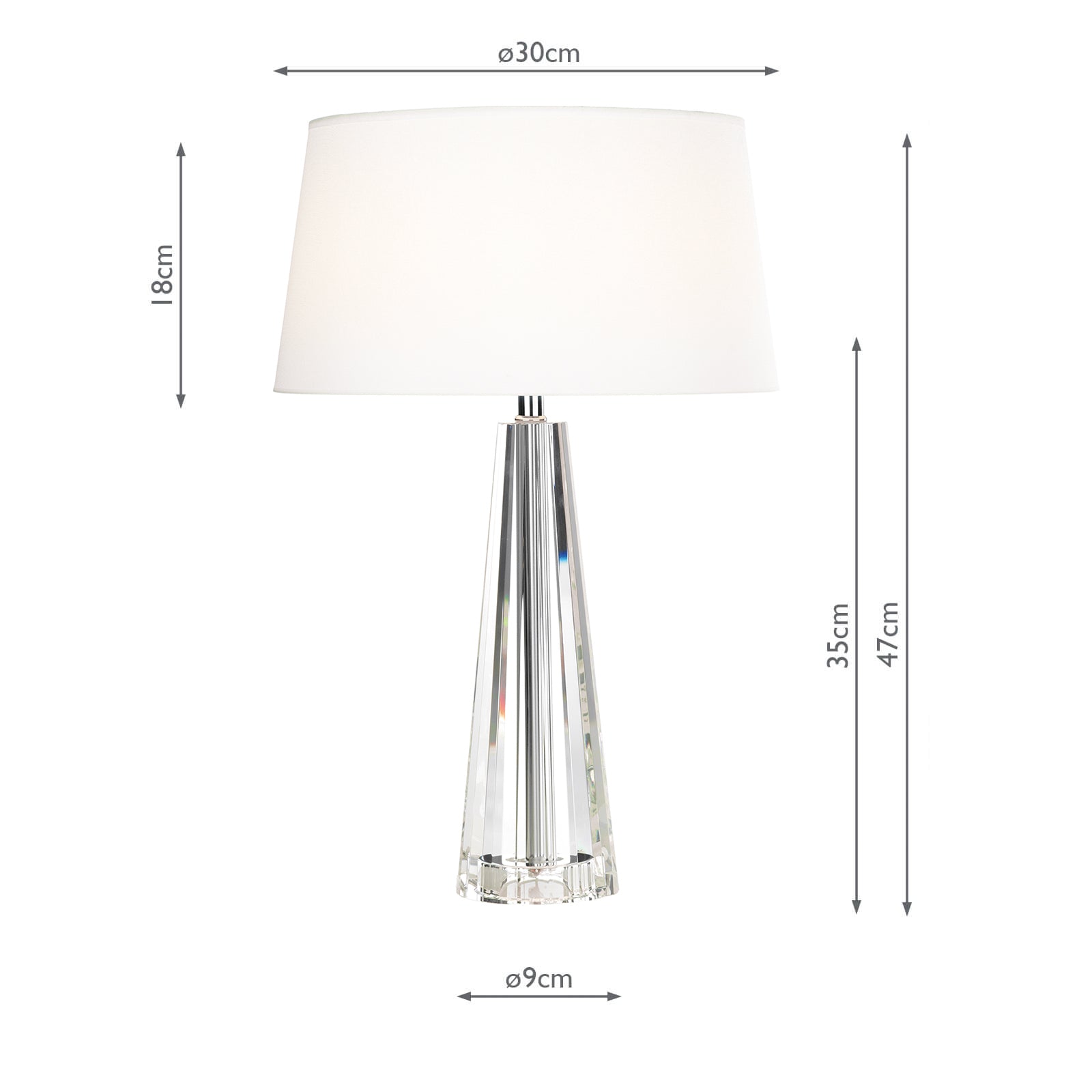Cyprus Table Lamp Crystal With Shade