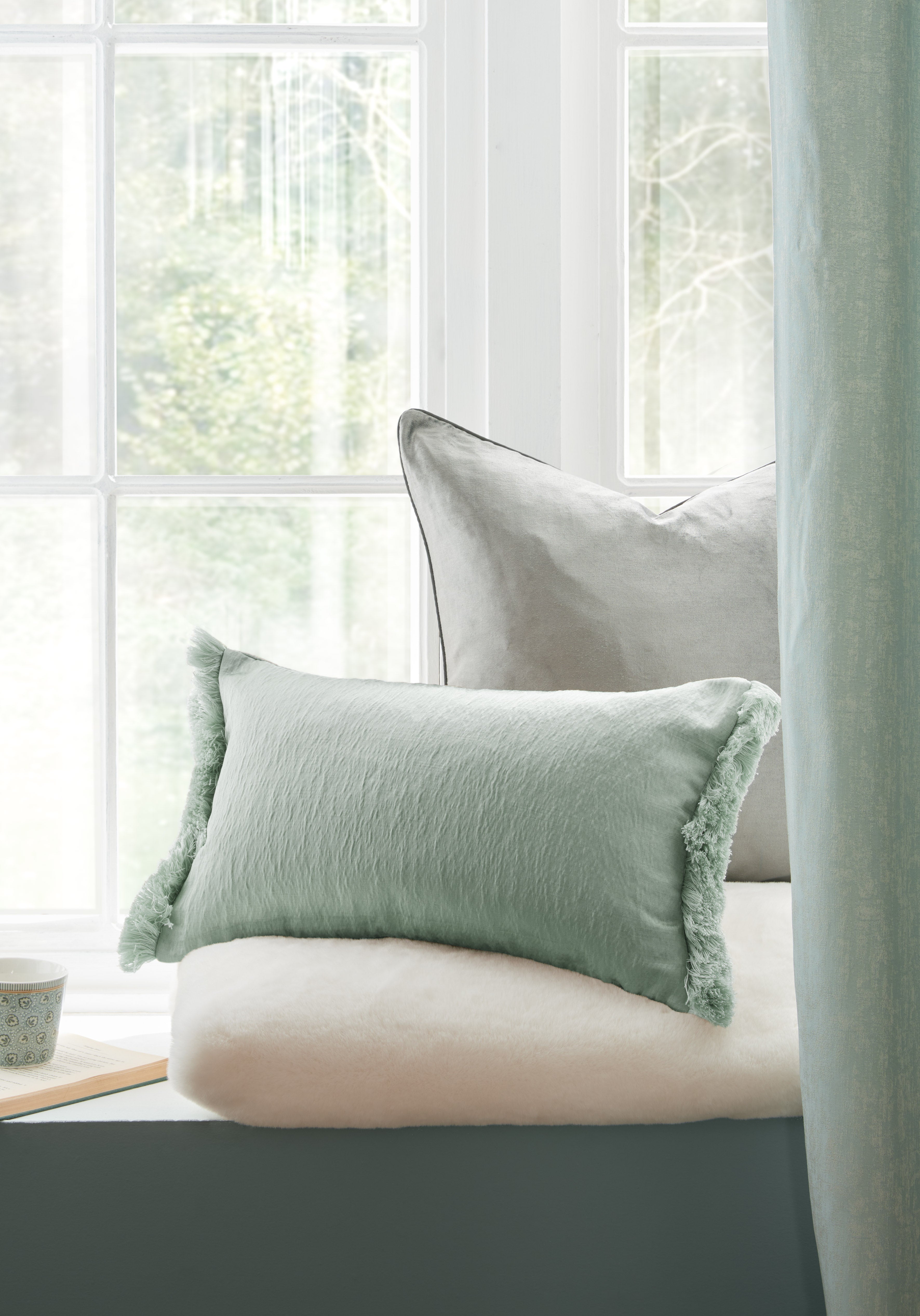 Laura Ashley Carys Sage Green 30x50cm Cushion