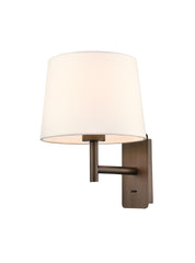 Christie wall light in brushed brown