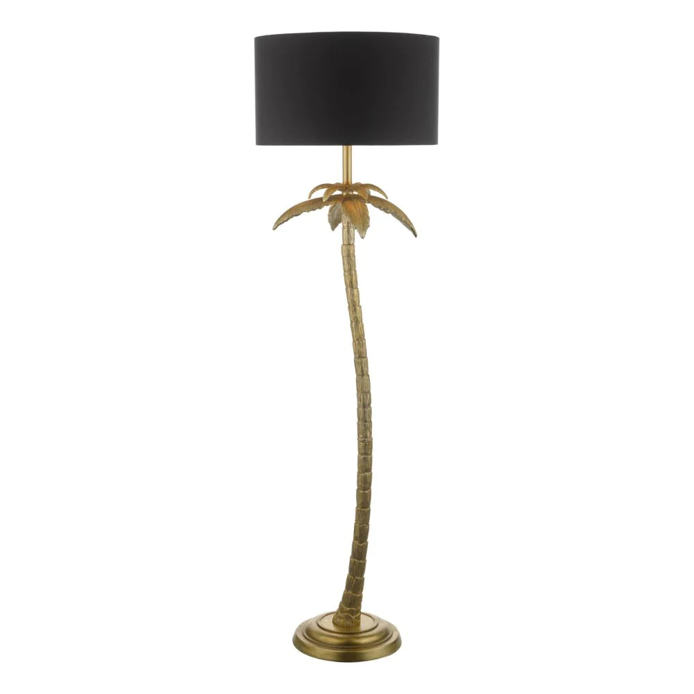 Coco Floor Lamp Antique Gold With Shade COC4935 Dar Lighting