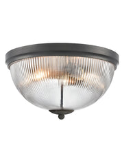 Cupola Matt Black 380mm Flush Ceiling Fitting