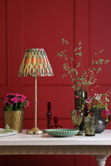 Dahl Rechargeable Table Lamp Matt Antique Brass With Shade LED