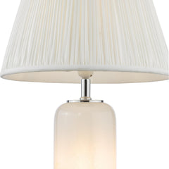 Deandra Table Lamp Yellow and White Art Glass With Shade