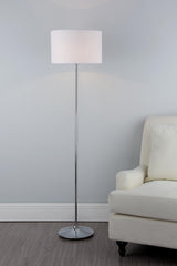 Delta Floor Lamp Polished Chrome With Shade