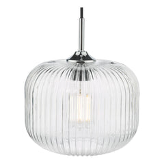 Demarius Pendant Polished Chrome and Clear Glass