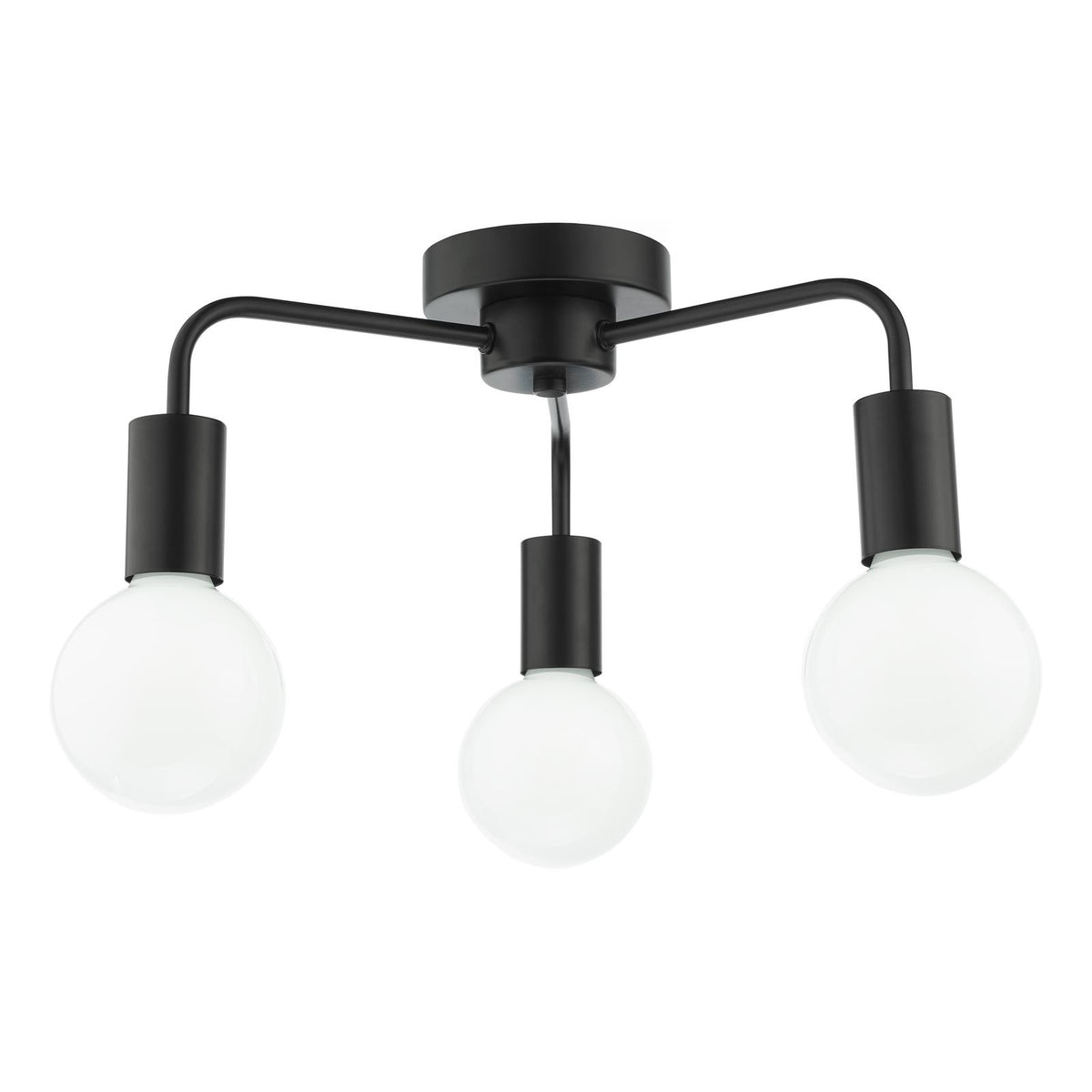 Dena 3 Light Semi-Flush Matt Black