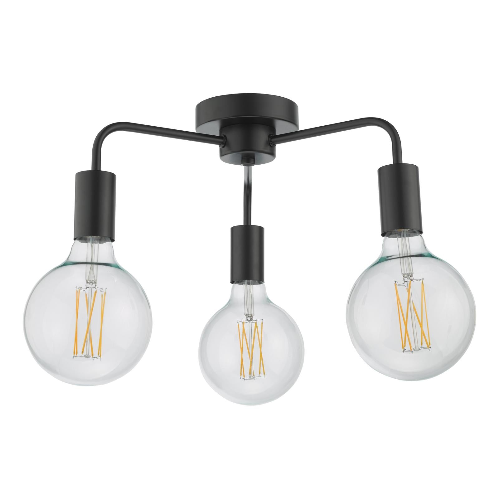 Dena 3 Light Semi-Flush Matt Black