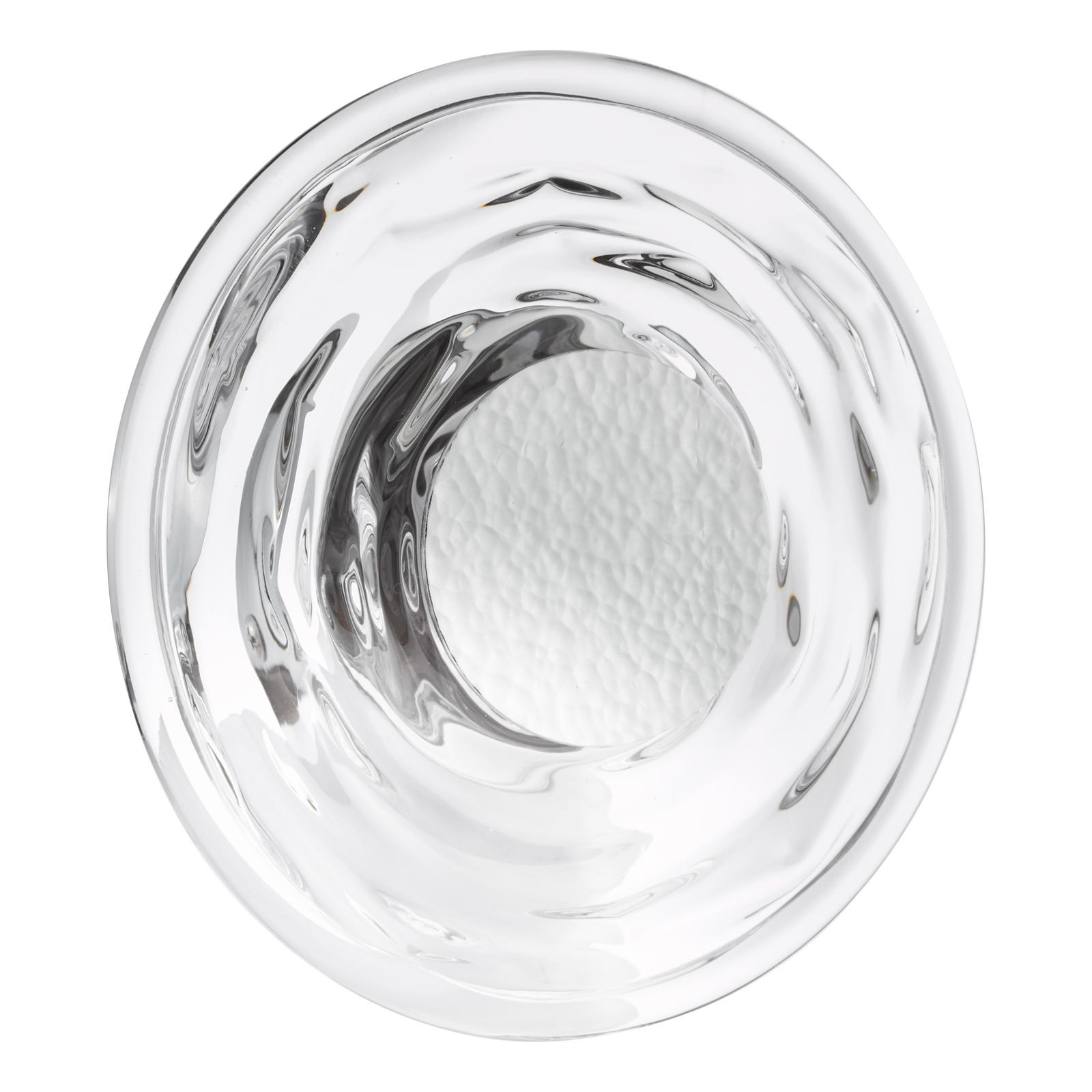Dewey Wall Light Textured Glass and Polished Chrome LED