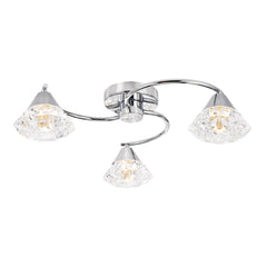 Dilys 3 Light Semi-Flush Polished Chrome