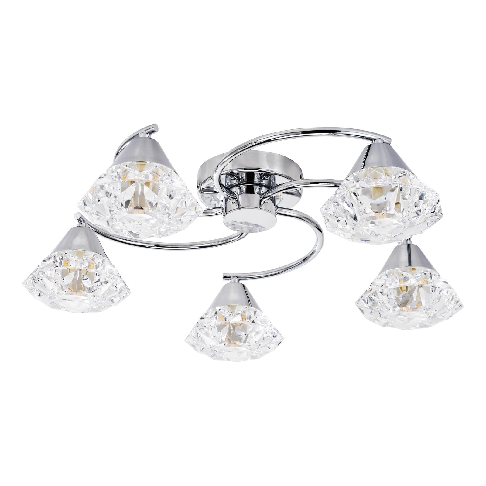 Dilys 5 Light Semi-Flush Polished Chrome
