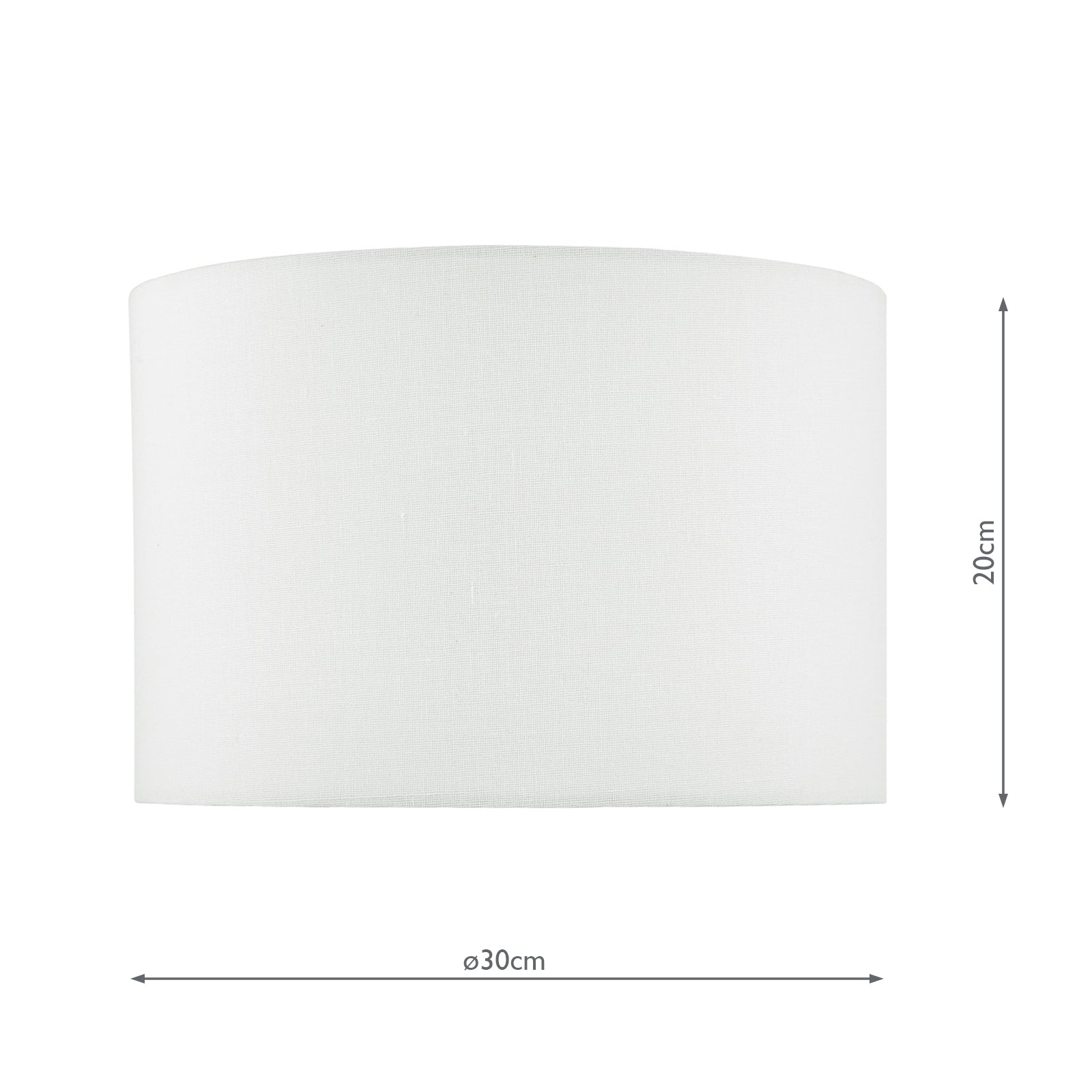Dolce White Cotton Drum Shade 30cm