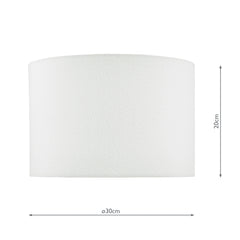 Dolce White Cotton Drum Shade 30cm
