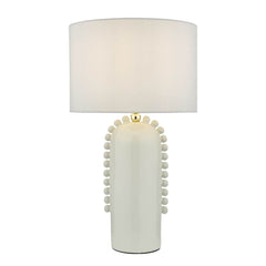 Dolce Table Lamp White Ceramic With Shade dar Lighting