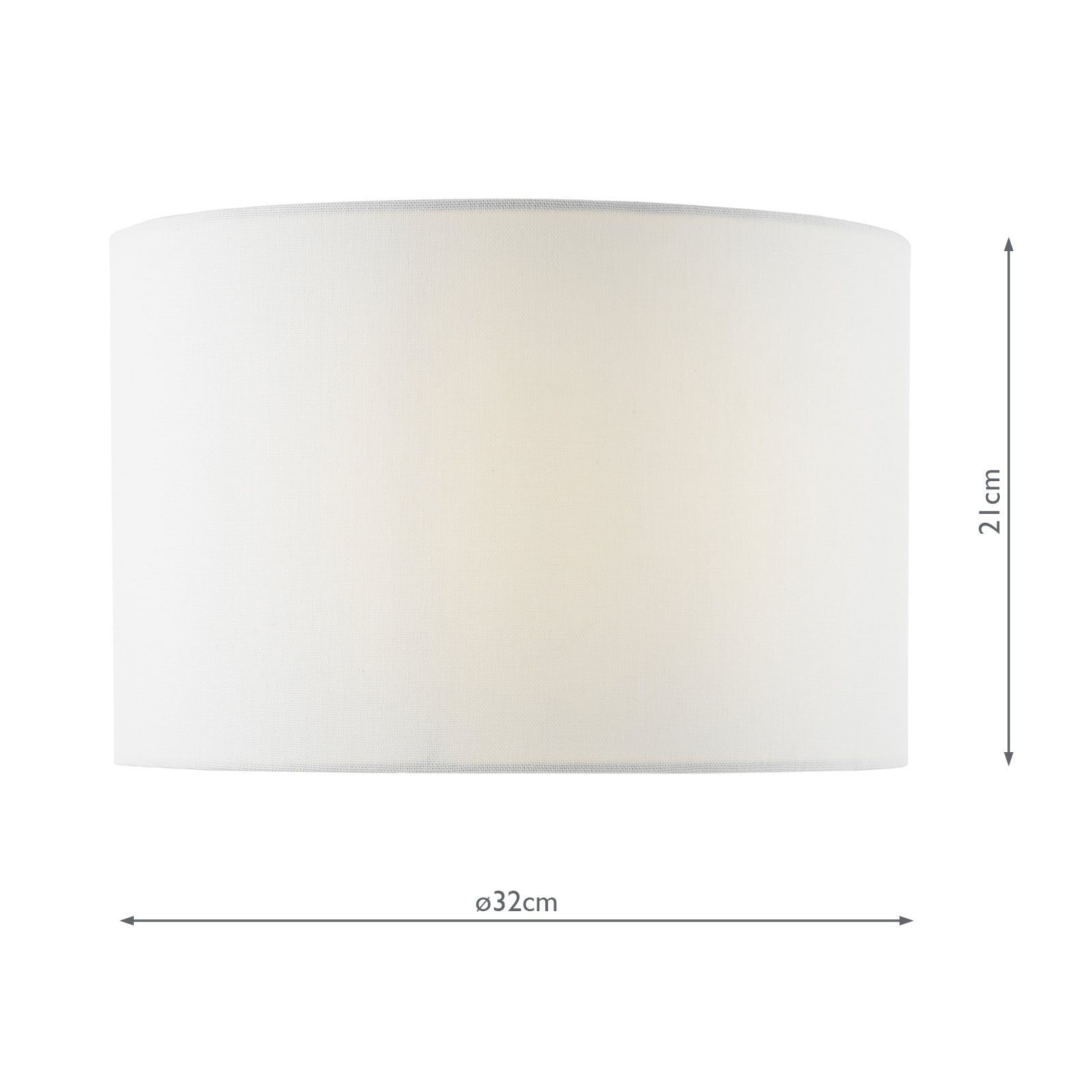 Drago Ivory Linen Drum Shade 32cm