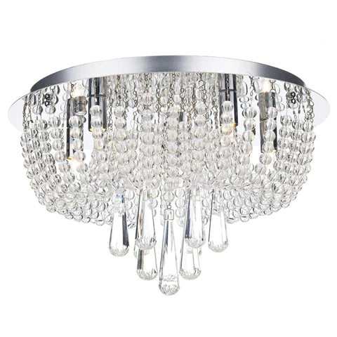 Dar Lighting Saigon Semi flush Crystal Light