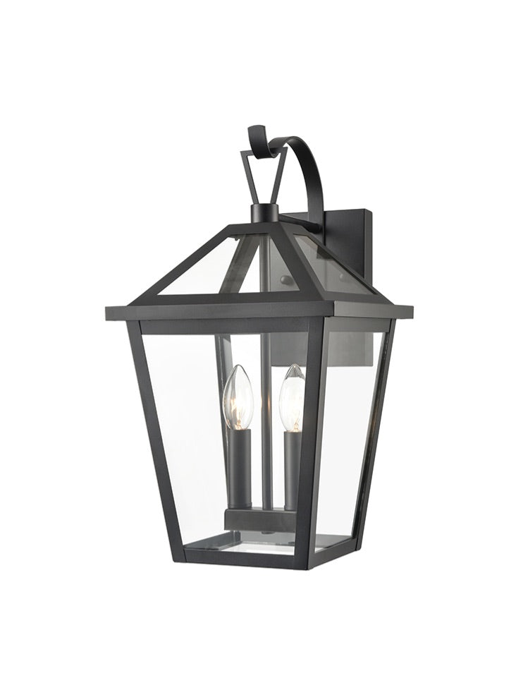 Dusk 2lt Exterior Wall Bracket in Matt Black