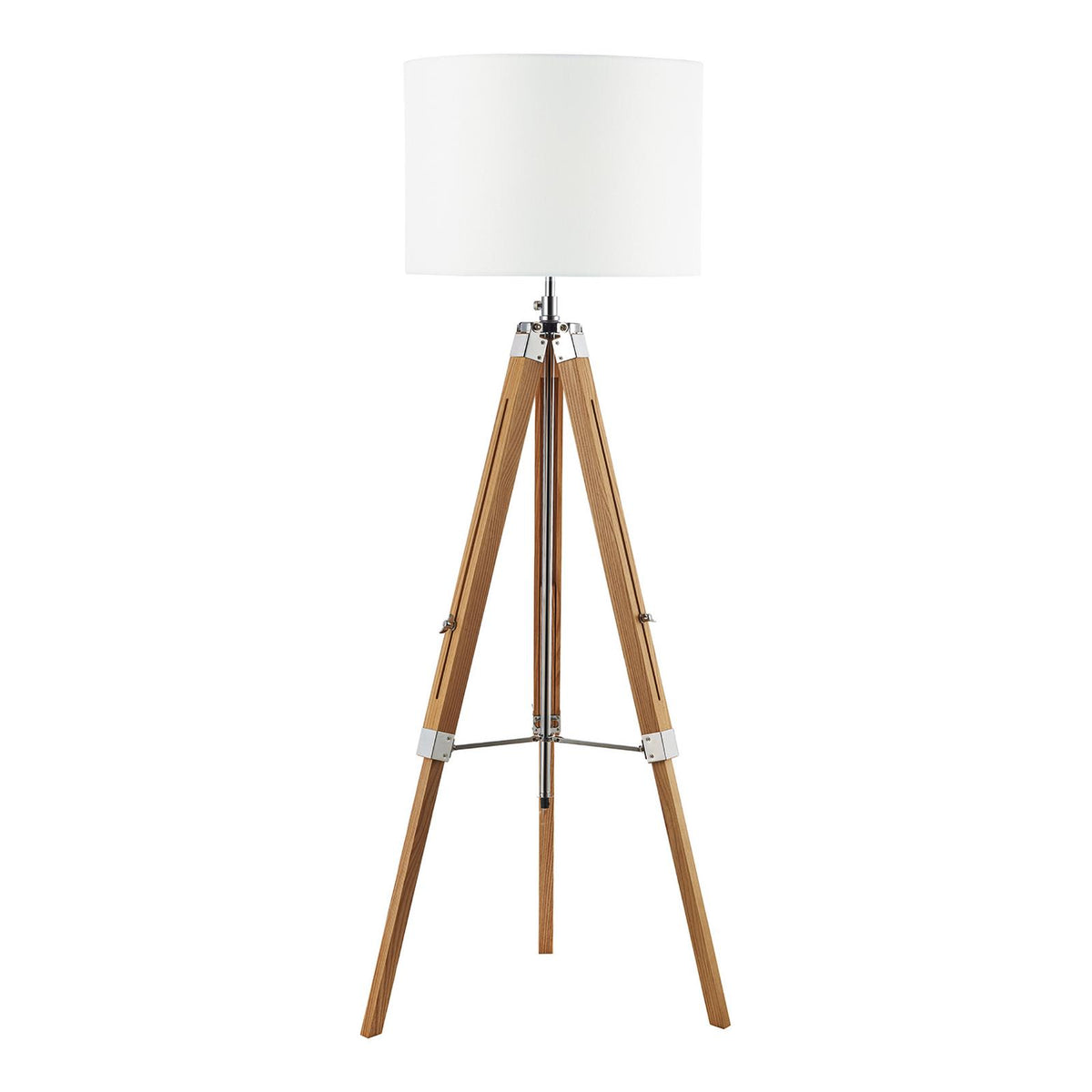 Easel Floor Lamp Light Wood With Shade