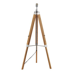 Easel Floor Lamp Light Wood and Polished Chrome Base Only