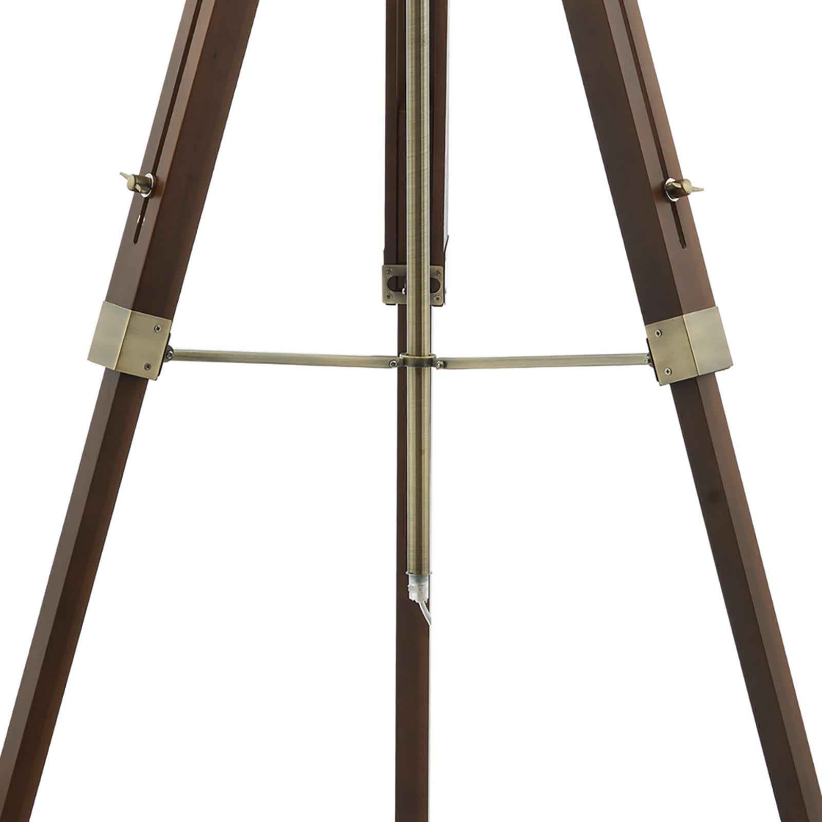 Easel Floor Lamp Dark Wood With Shade