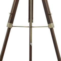 Easel Floor Lamp Dark Wood With Shade
