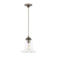Ebba Pendant Antique Brass and Glass
