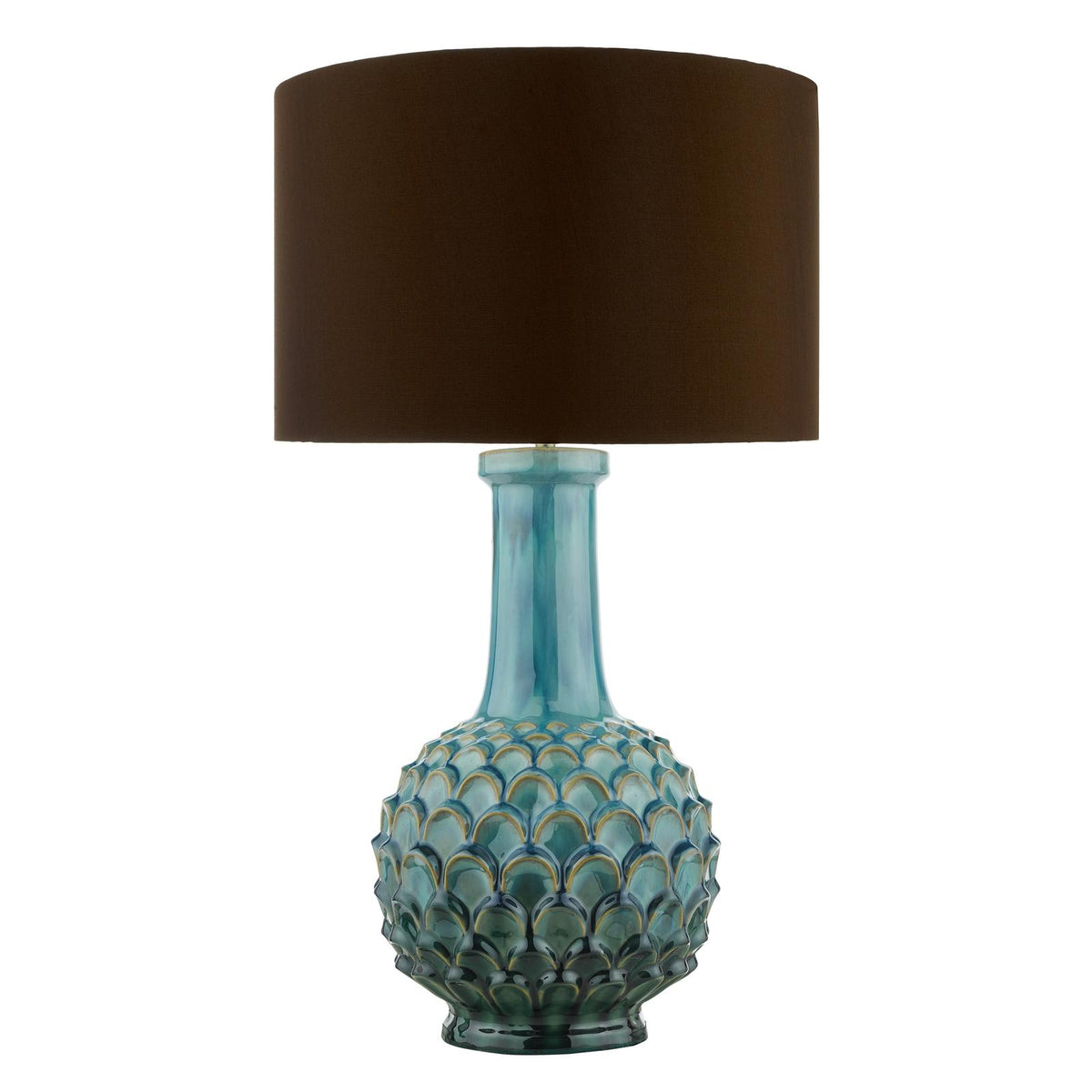 Edlyn Table Lamp Blue Ceramic With Shade