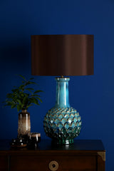 Edlyn Table Lamp Blue Ceramic With Shade