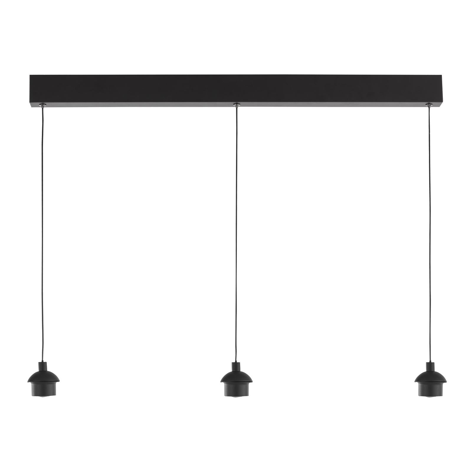 Eileen 3 Light Bar Pendant Matt Black LED - Fitting Only