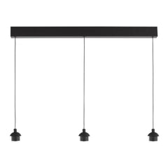 Eileen 3 Light Bar Pendant Matt Black LED - Fitting Only